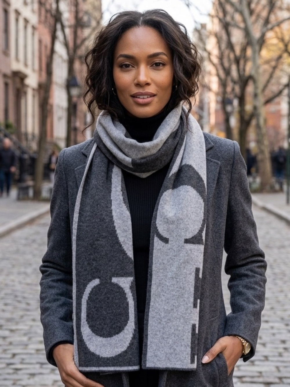 Coach Scarf in Wool, Angora & Cashmere Blend NWOT